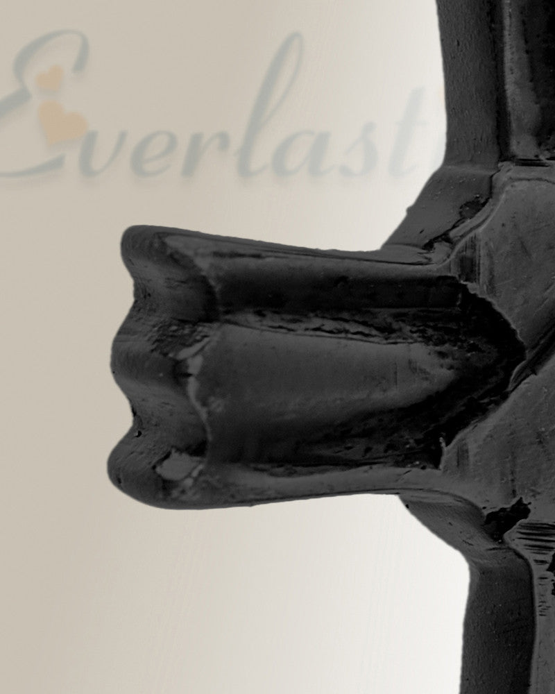 Stainless Black Cloaked Cross Memorial Pendant