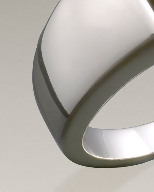 Men's 14k White Gold Simply Sable Ashes Ring