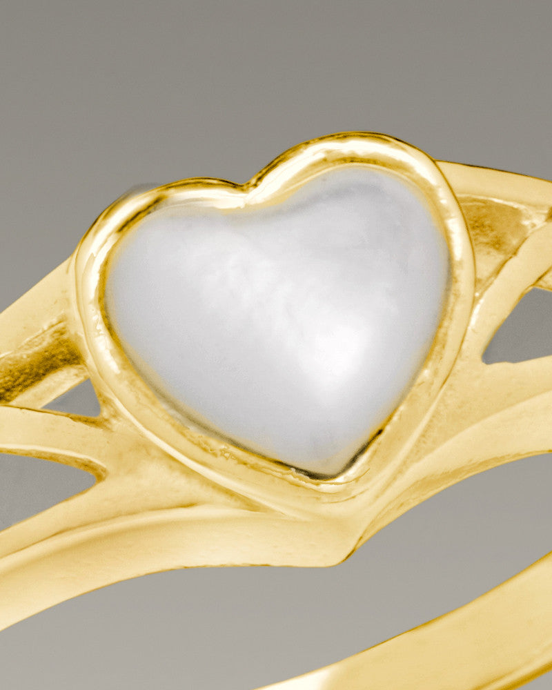 Women's 14K Gold Mother of Pearl Cremation Ring