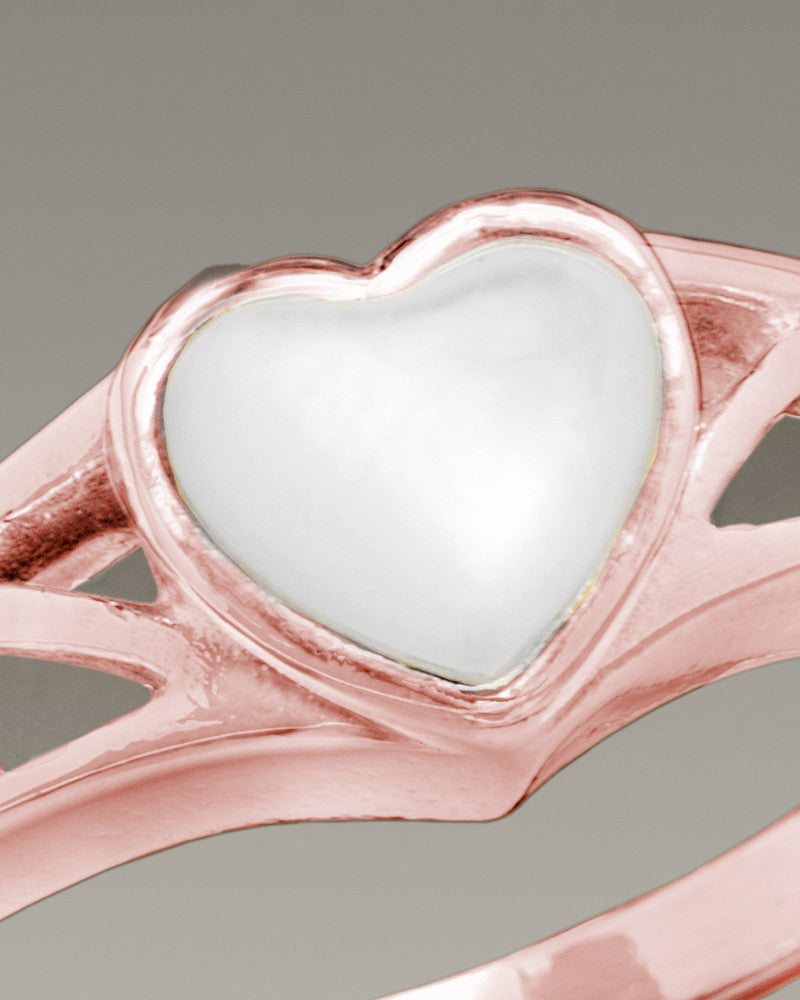 Women's 14K Rose Gold Mother of Pearl Cremation Ring