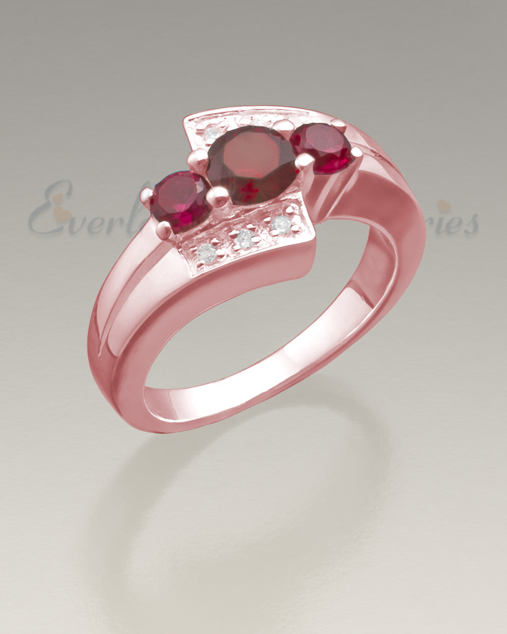Women's 14K Rose Gold Shimmer Cremation Ring