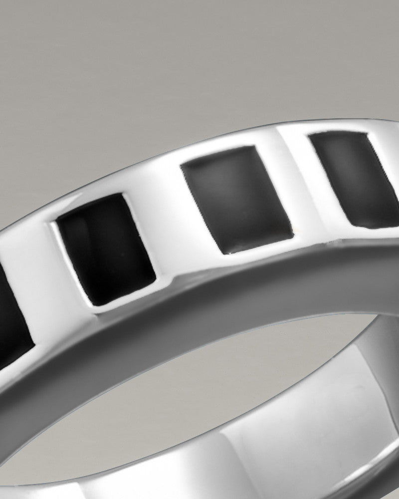 Men's 14k White Gold Token Remembrance Ring
