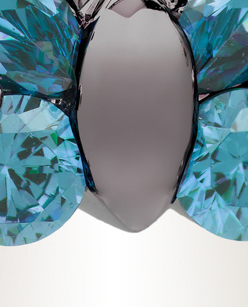 Black and Blue Jeweled Butterfly Memorial Jewelry