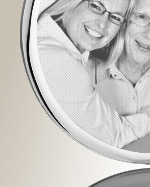 Round November Photo Engraved Stainless Keepsake