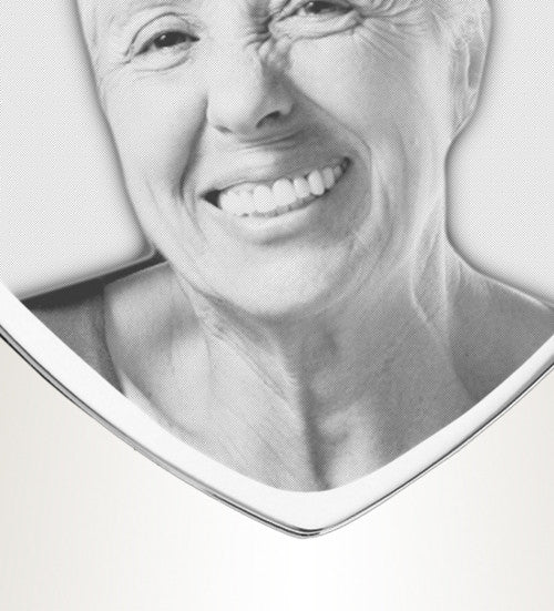 August Heart Photo Engraved Stainless Keepsake
