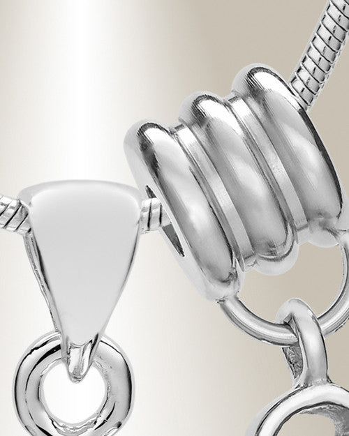 Silver August Simple Heart Urn Jewelry