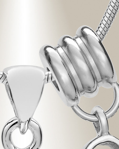 Silver July Simple Heart Urn Jewelry