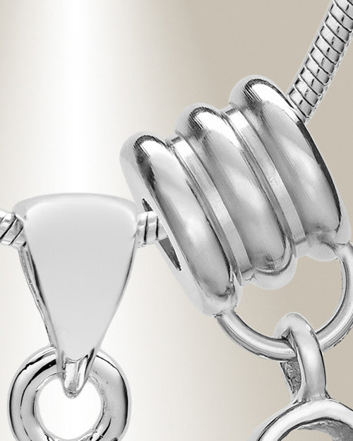 Silver October Simple Heart Urn Jewelry