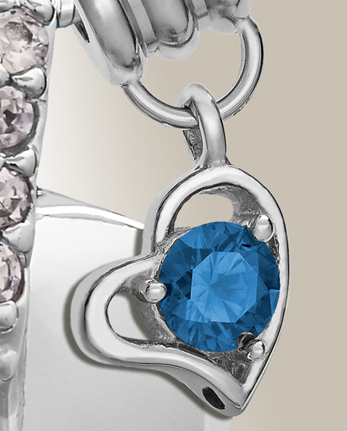 Silver September Heavenly Heart Cremation Jewelry