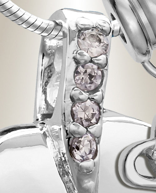 Silver September Heavenly Heart Cremation Jewelry
