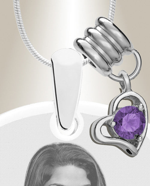 Large Photo February Dog Tag Stainless Engraved