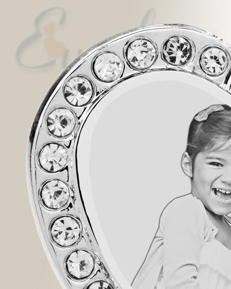 Birthstone Gem Heart December Photo Engraved Stainless Keepsake