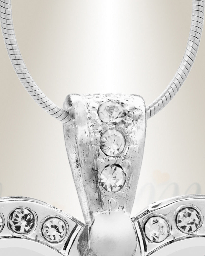 Birthstone Gem Heart October Photo Engraved Stainless Keepsake