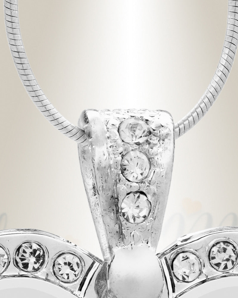 Birthstone Gem Heart May Photo Engraved Stainless Keepsake