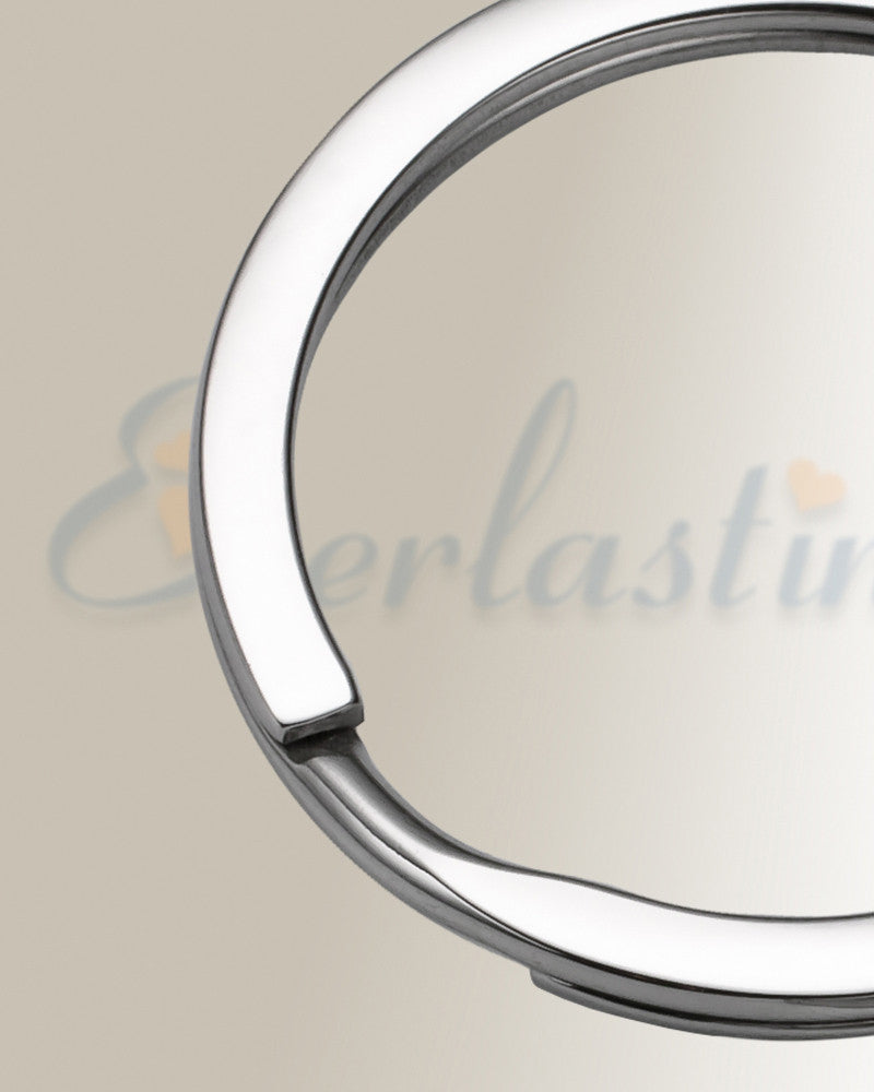 Cremation Full Heart Stainless Steel Photo Engraved Keychain