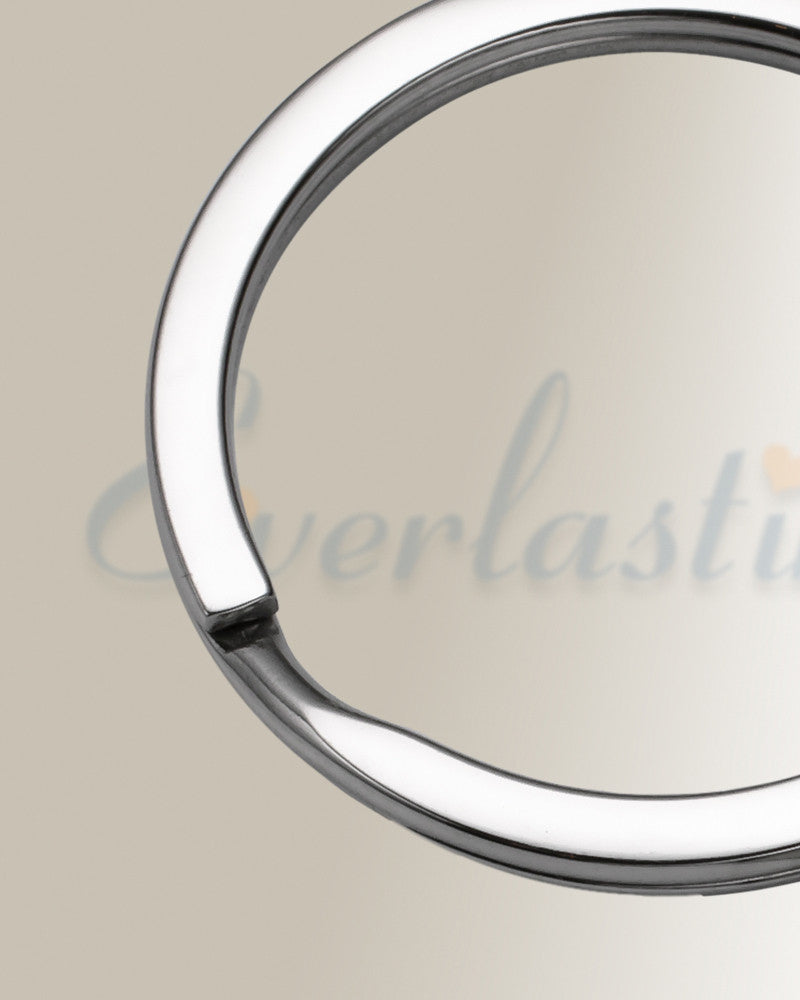 Circles Cremation Stainless Steel Photo Engraved Keychain