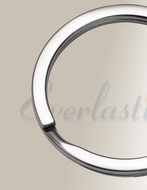 Circles Stainless Steel Photo Engraved Keychain