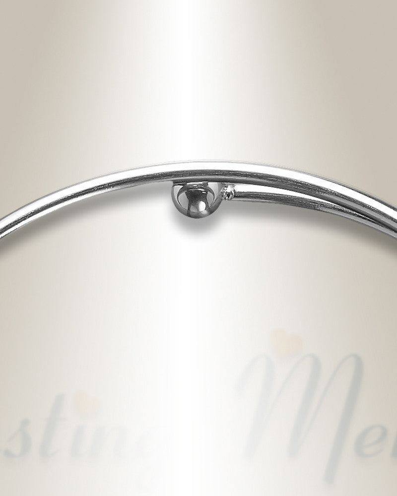 Sophisticated Round Photo Engraved Stainless Bracelet