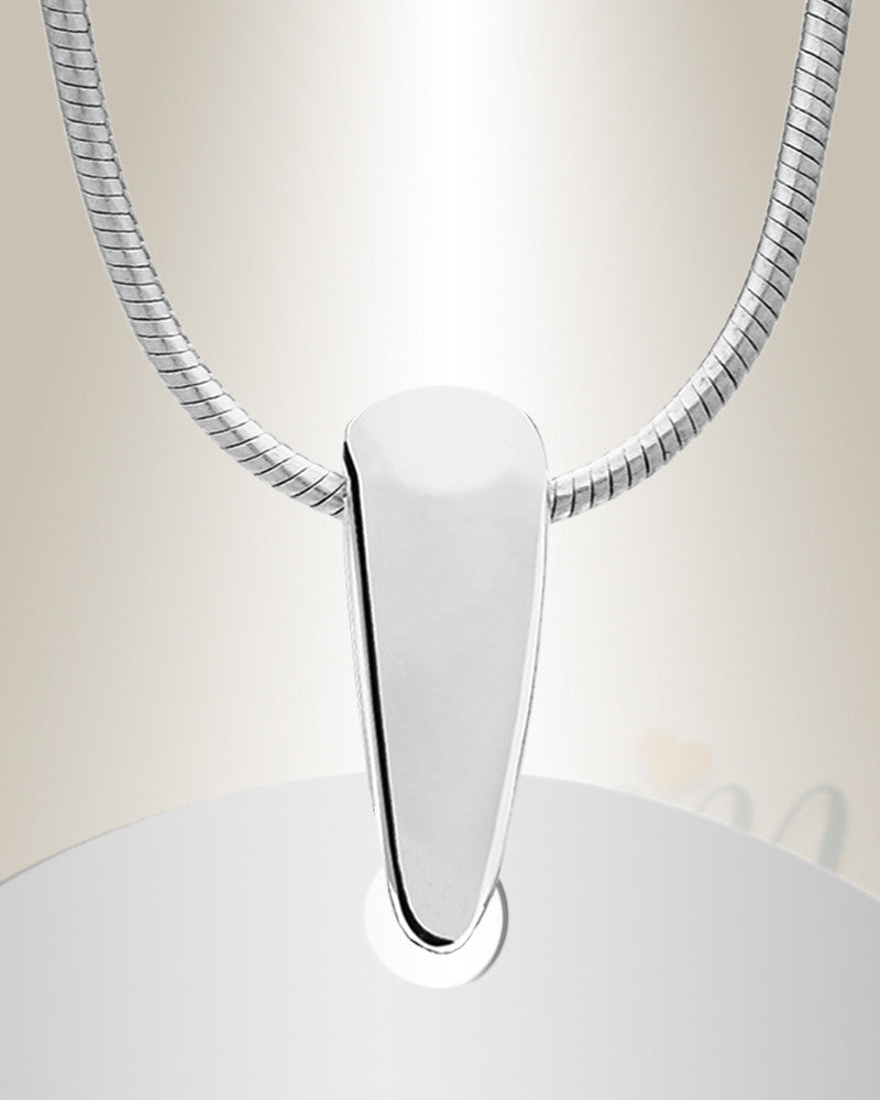 Small Dog Tag Stainless Steel Photo Pendant