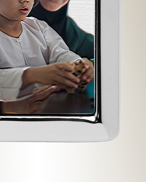 Silver Portrait Color Photo Rectangle Pendant