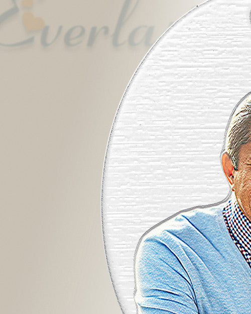Silver Circular Color Portrait Photo Pendant