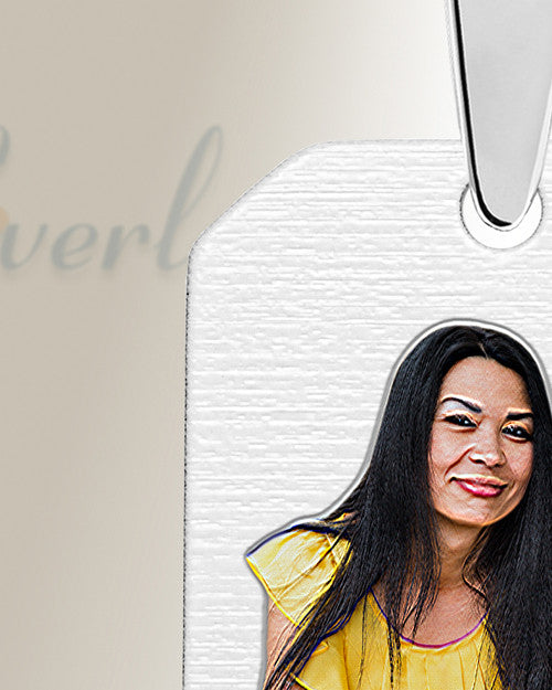 Silver Boxed Color Photo Engraved Pendant