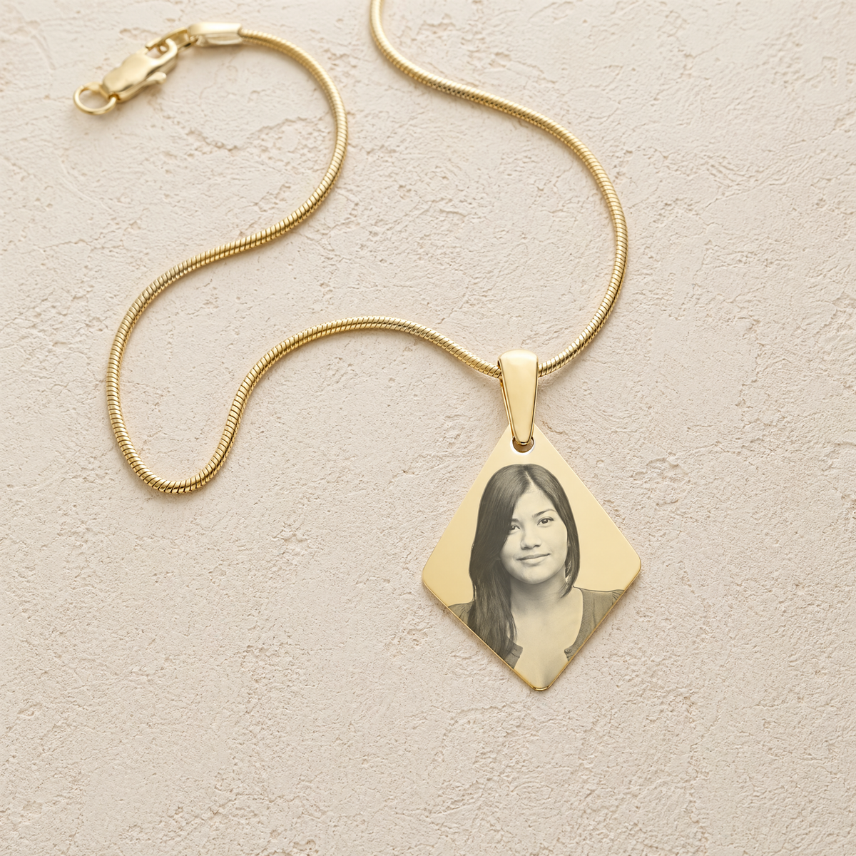 Gold Plated over Stainless Steel Fly Me A Kite Photo Pendant