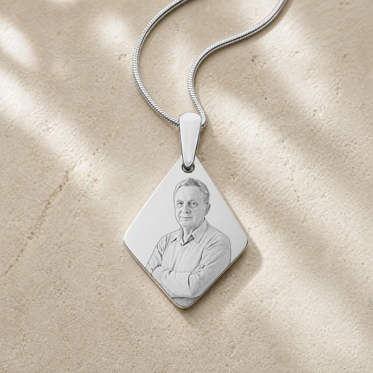 Stainless Steel  Fly Me A Kite Photo Pendant