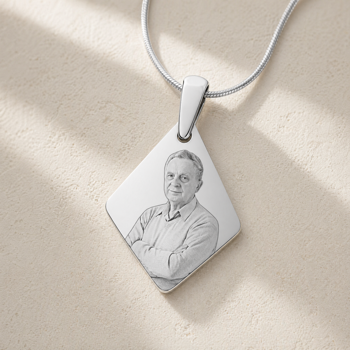 Stainless Steel  Fly Me A Kite Photo Pendant