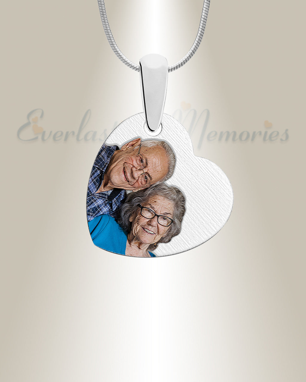 Silver Heartfelt Color Photo Pendant