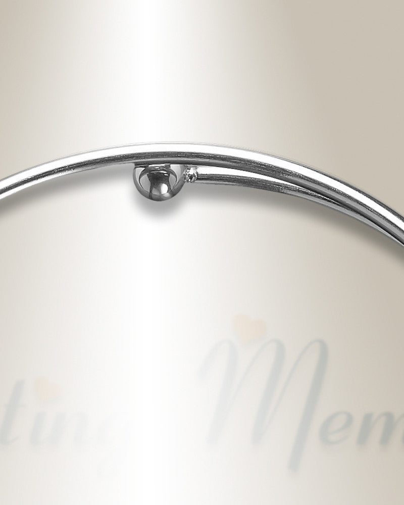 Sophisticated Stainless Steel Heartfelt Photo Pendant Bracelet