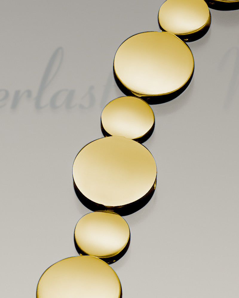 Polished Gold At Peace Bracelet Cremation Jewelry