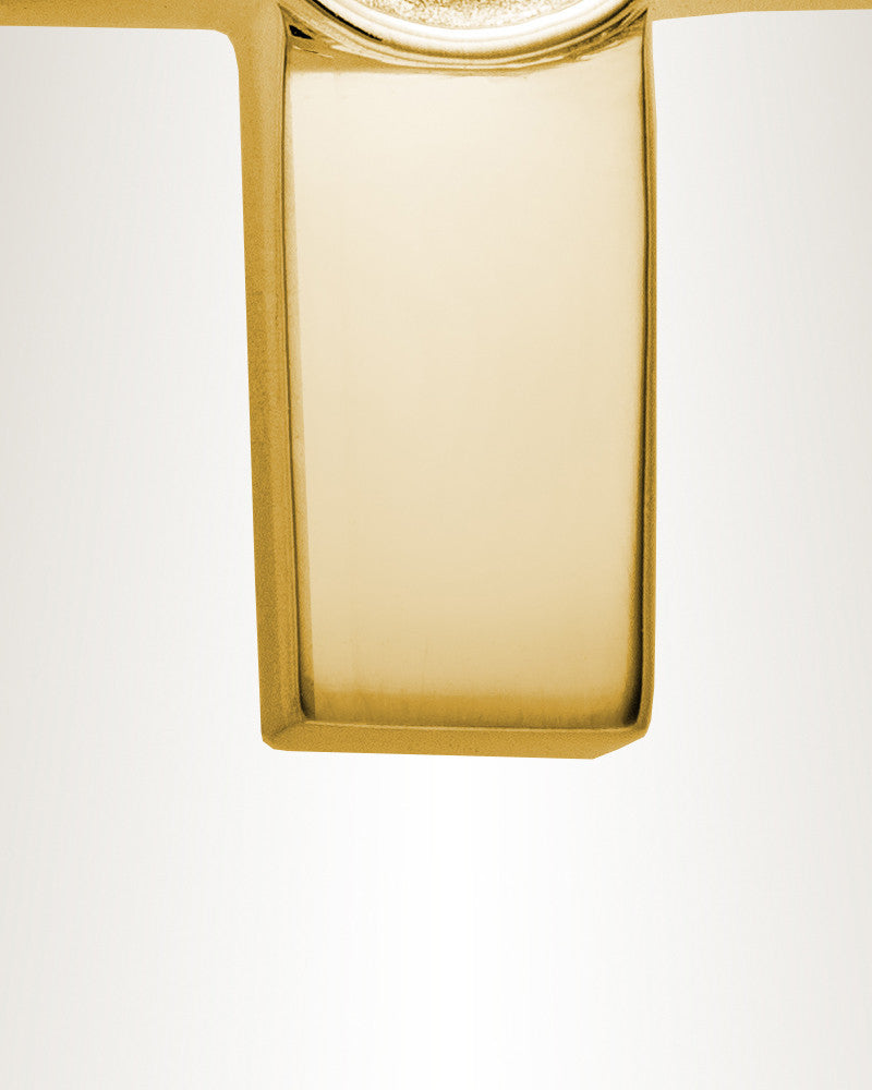14K Gold Devoted Paw Cross Memorial Locket