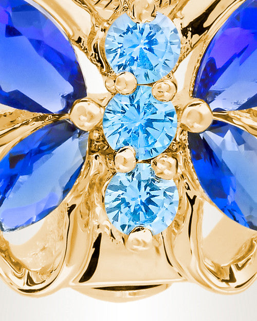Gold Plated Sparkle Butterfly Memorial Jewelry