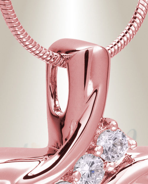 Rose Gold Stylish Cross Memorial Jewelry
