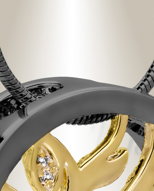 Black and Gold Ancestry Memorial Jewelry