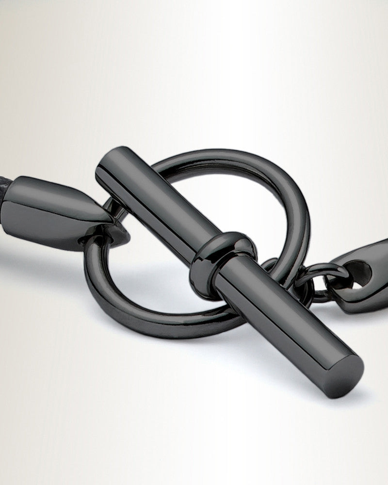 Black Stainless Steel Modest Bracelet Cremation Jewelry