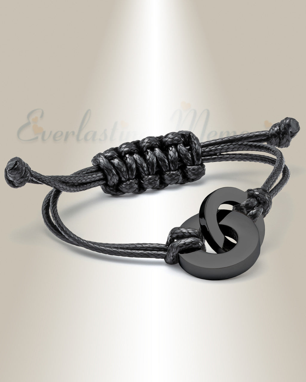 Black Stainless Steel Timeless Bracelet Cremation Jewelry