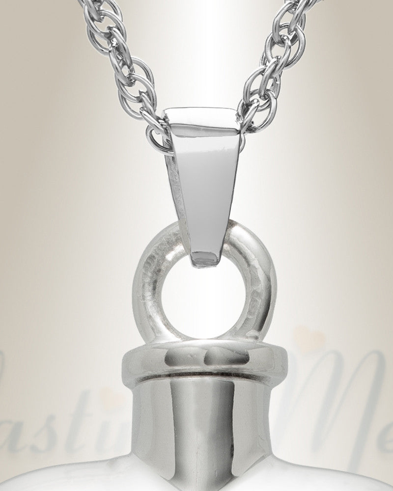 14K White Gold Remember Me Heart Cremation Jewelry