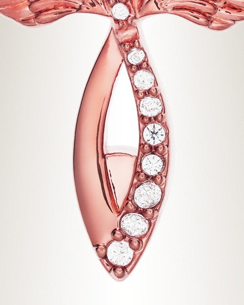 Rose Gold Splendor Cross Urn Pendant