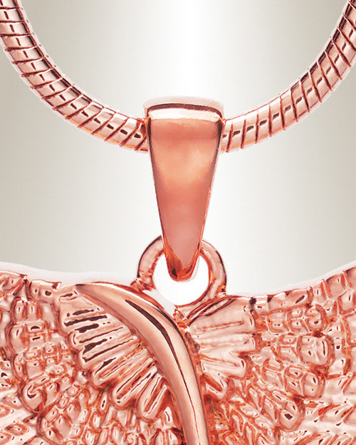 Rose Gold In Peace Urn Pendant