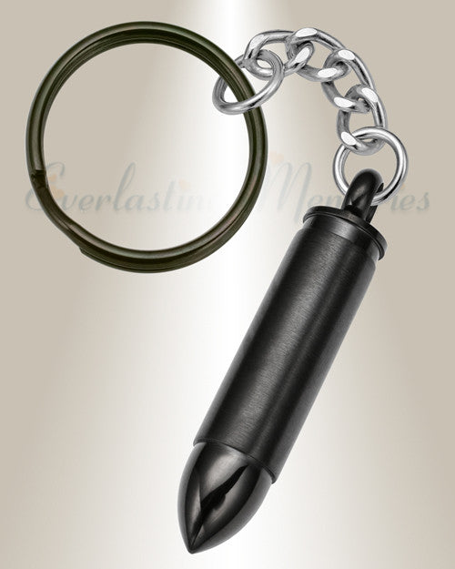 Bolt Black Cremation Keychain