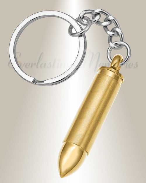 Gold Bolt Memorial Keychain