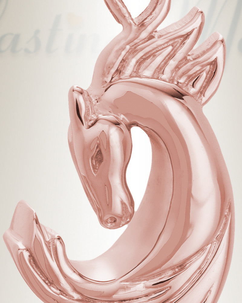 14K Rose Gold Stallion Memorial Jewelry