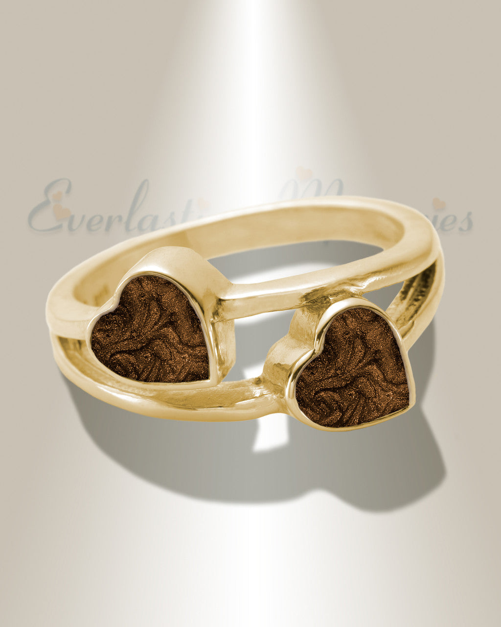 Solid 14K Gold Women's Thornley Ash Ring with Carob