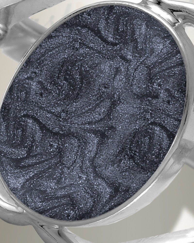 Women's Sterling Silver Spinnacker Ash Ring with Slate