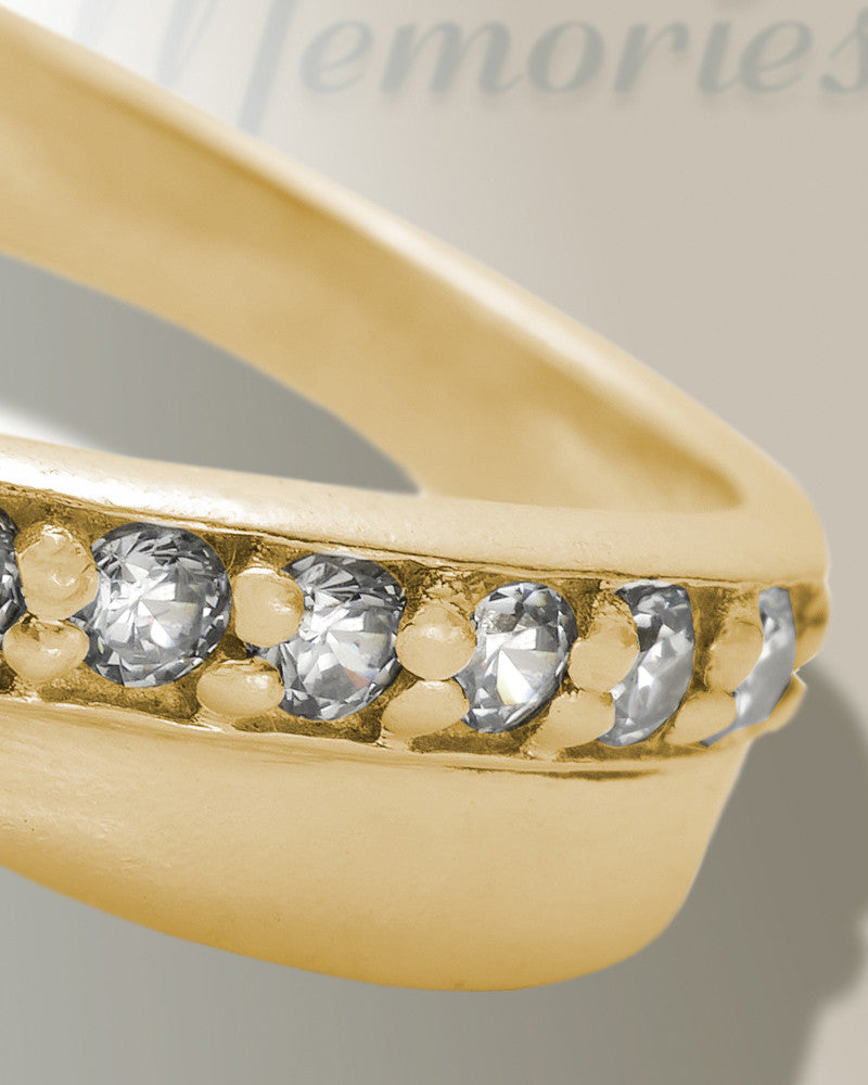 Solid 14K Gold Women's Claiborne Ash Ring with Scarlet Pearl Opal