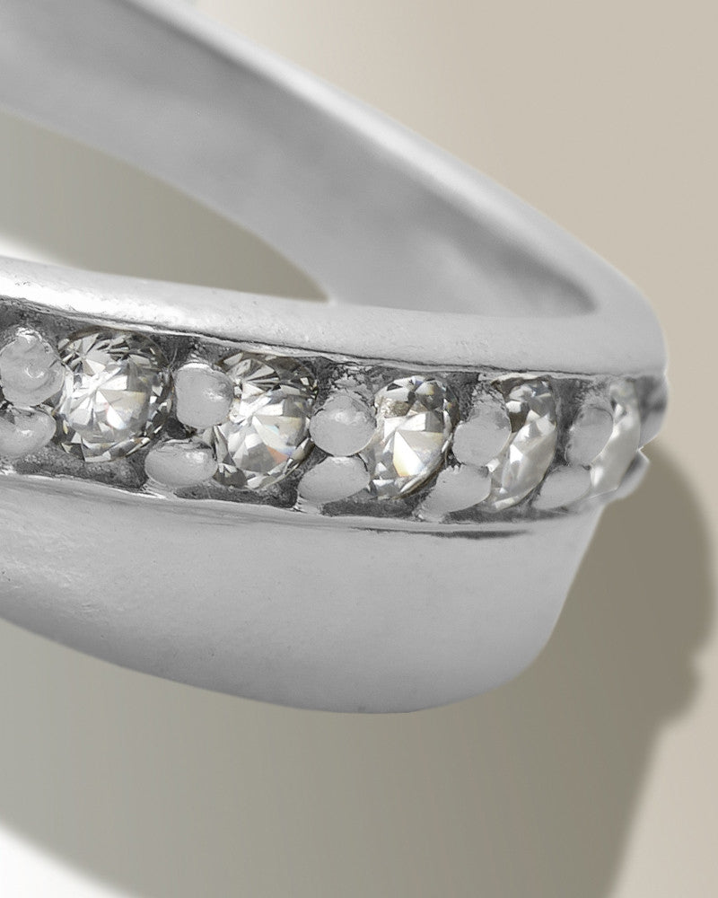 Women's Sterling Silver Claiborne Ash Ring with Scarlet Pearl Opal