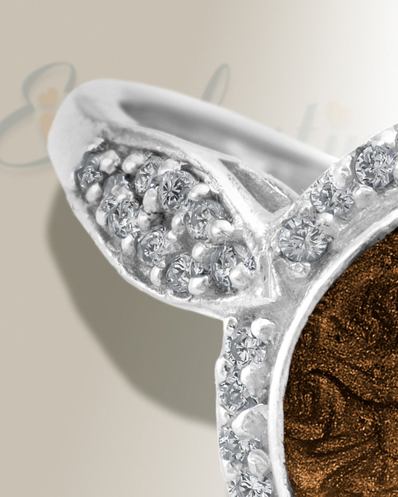 Women's Sterling Silver Sanctuary Ash Ring with Carob