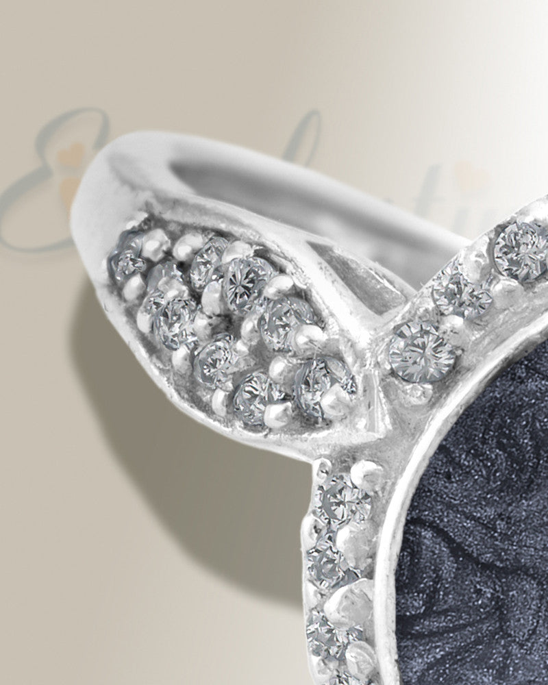 Women's Sterling Silver Sanctuary Ash Ring with Slate